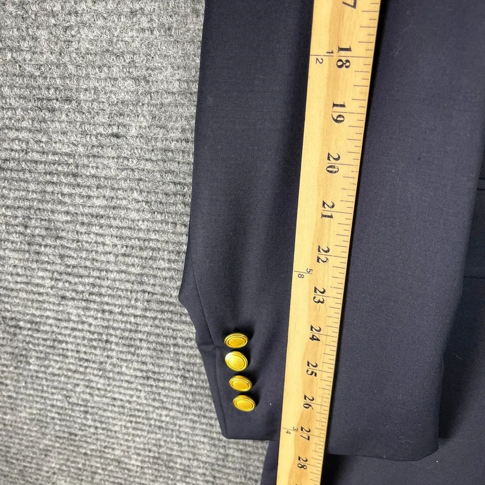 Hart Schaffner Marx Gold Trumpeter Blazer‎ Mens 44L Gold Metal Buttons Navy USA
